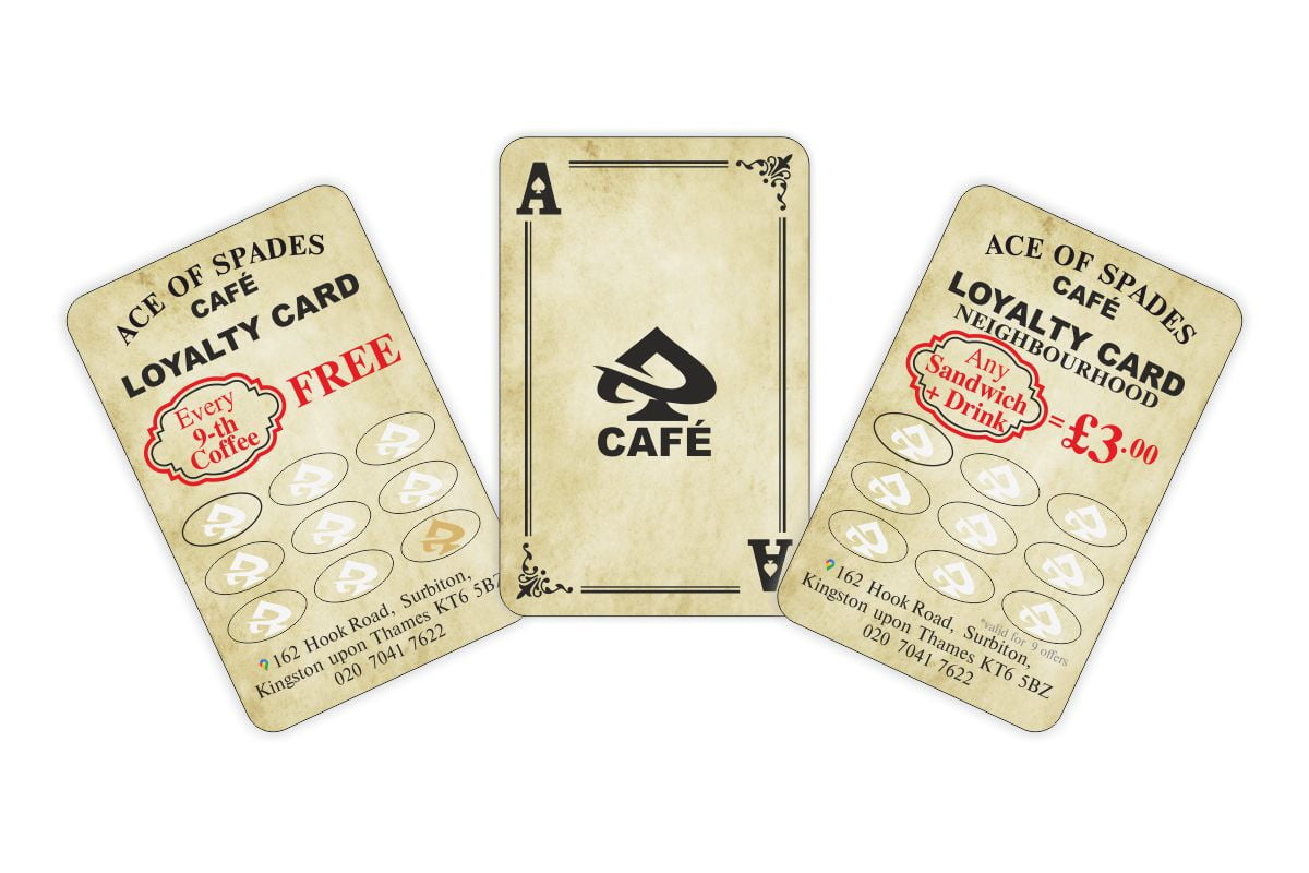 Ace of spades Loyalty Cards Ace of spades Loyalty Cards