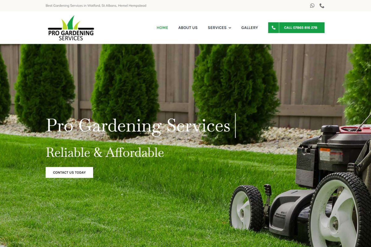 Pro Gardening Website