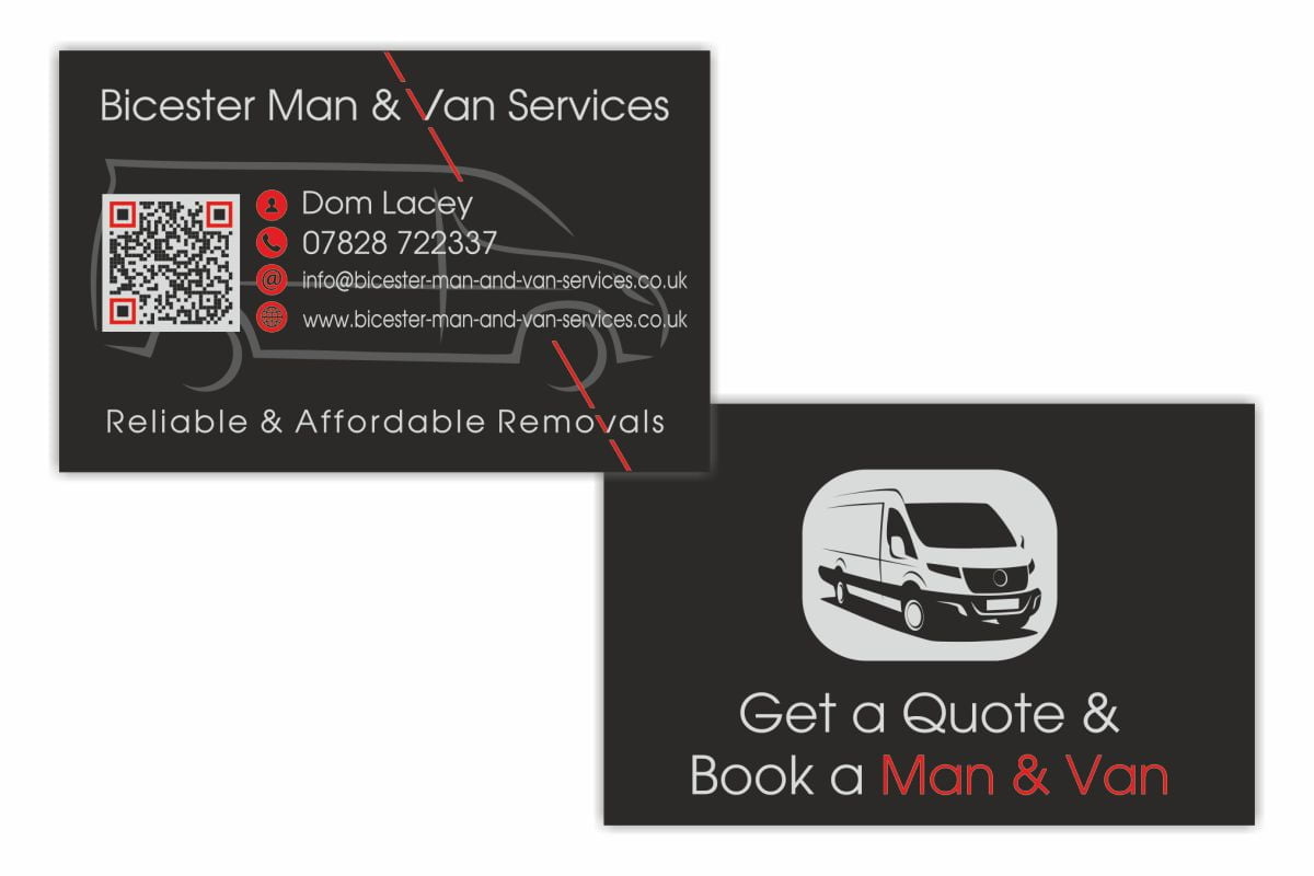 Bicester man and Van Business Cards