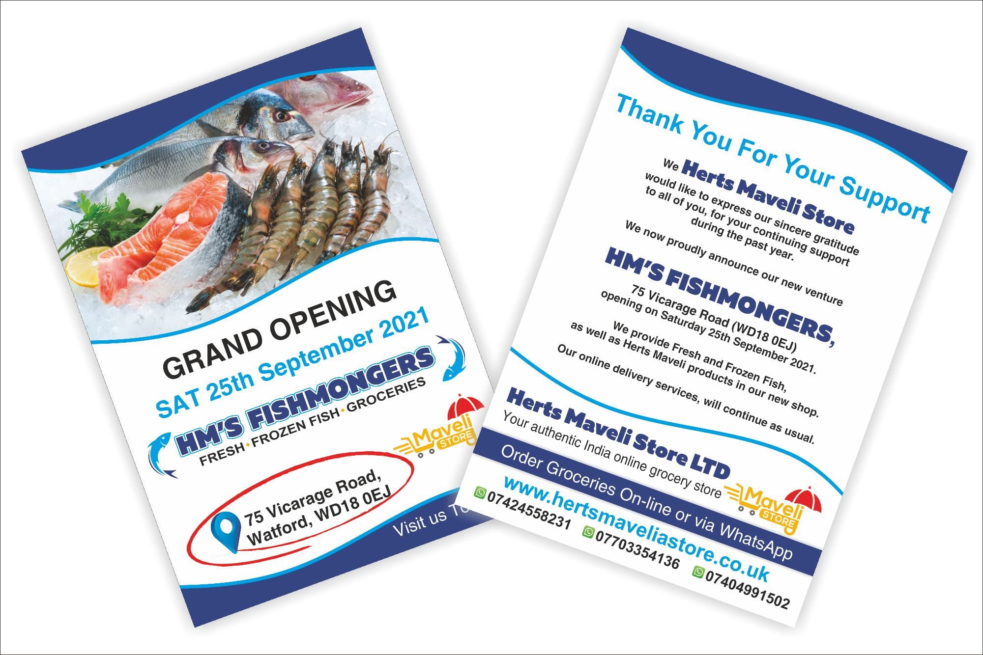 HM Fishmongers Leaflets