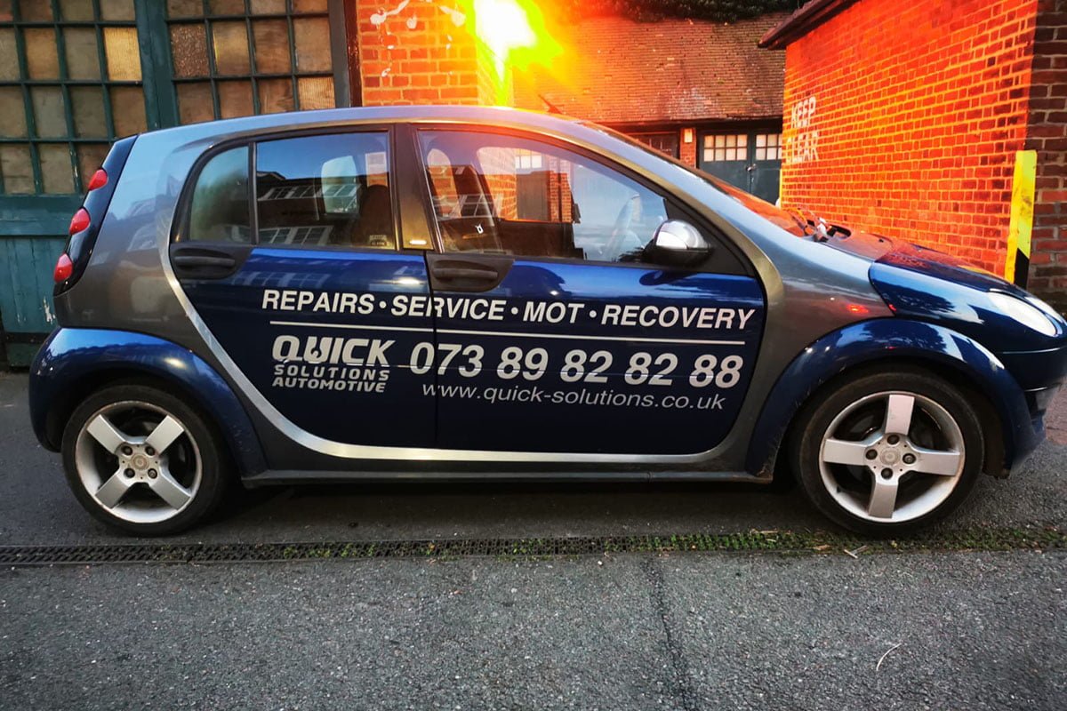 Quick Solutions Automotive Mini Car Signage
