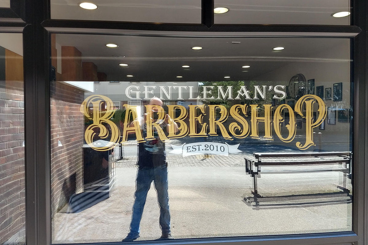 Barbershop vinyl Signage