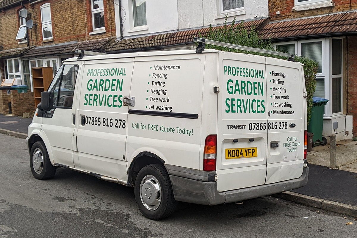 Pro Gardening Services Van Signs
