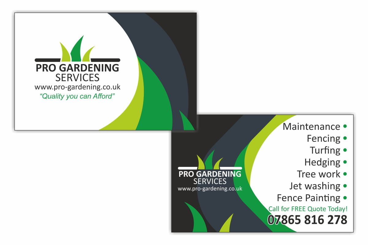 Pro Gardening Business Cards