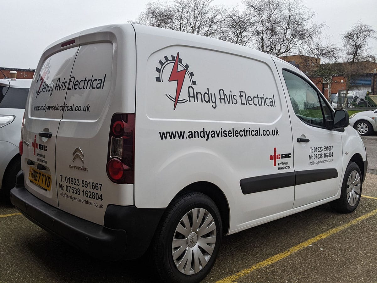 Andy Avis Electrical Van Sign Writing